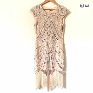 Gatsby Party Sequined And Beaded Dress